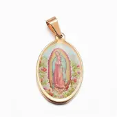Ion Plating(IP) 304 Stainless Steel Lady of Guadalupe Pendants