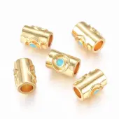 Brass Enamel Beads