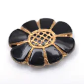 Flower Plating Acrylic Beads