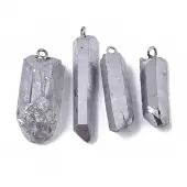 PVD Vacuum Plating Natural Quartz Crystal Pendants