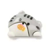 Cute Cat Eat Fish Opaque Resin Decoden Cabochons