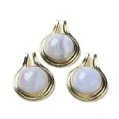 Natural Blue Lace Agate Pendants