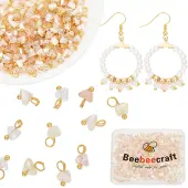 200Pcs Electroplate Glass Charms