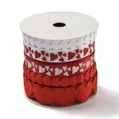 10 Yards 5 Styles Valentine's Day Polyester Ribbons