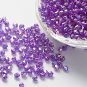 Bicone AB Color Plated Eco-Friendly Transparent Acrylic Beads