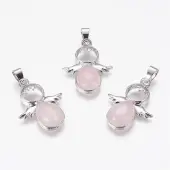Natural Rose Quartz Pendants