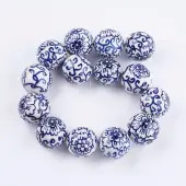 Handmade Blue and White Porcelain Beads