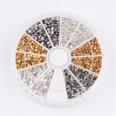 1 Box 3 Color Brass Crimp Beads