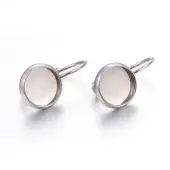 Tarnish Resistant 304 Stainless Steel Leverback Earring Settings