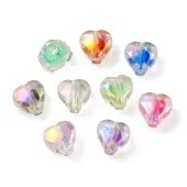UV Plating Rainbow Iridescent Acrylic Beads