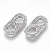 Brass Micro Pave Cubic Zirconia Links/Connercots