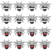 32Pcs 2 Colors Alloy Rhinestone Slide Charms