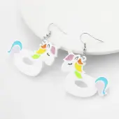 Alloy Acrylic Dangle Earrings