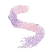 Transparent Painted Glass Beads Strands