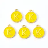 Golden Plated Alloy Enamel Charms