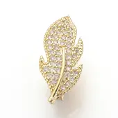 Brass Micro Pave Cubic Zirconia Enhancer Shortener Bails