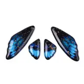 Transparent Resin Wing Earrings Pendants