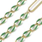 304 Stainless Steel Enamel Figaro Chains