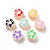 Rubberized Style Acrylic European Beads