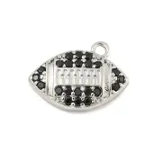 Rack Plating Brass Micro Pave Cubic Zirconia Pendants