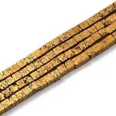 Electroplated Natural Lava Rock Beads Strands