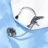 316 Surgical Stainless Steel Black Cubic Zirconia Cuff Earrings