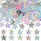 100Pcs 10 Colors Starfish Handmade Glass Beads