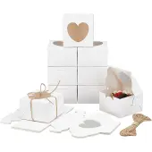 20Pcs Square Paper Cardboard Bakery Boxes