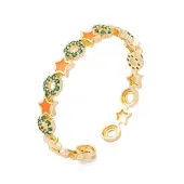 Brass Pave Cubic Zirconia Open Cuff Bangles for Women