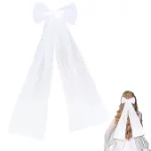 Long Bowknot Polyester Alligaor Hair Clips