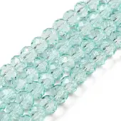 Transparent Baking Paint Glass Beads Strands
