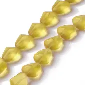 Transparent Frosted Glass Beads Strands