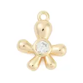 Brass Micro Pave Cubic Zirconia Pendants