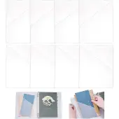 8Pcs 2 Styles Transparent PVC Plastic Self-Adhesive Bags