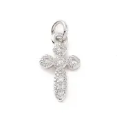 Brass Micro Pave Cubic Zirconia Charms