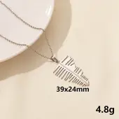 Stainless Steel Leaf Pendant Necklaces