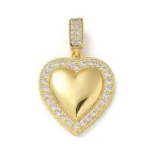 Brass Micro Pave Cubic Zirconia Pendants