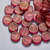 Transparent Spray Painted Glass Beads