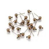 Brass Ball Post Ear Studs