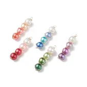Glass Pearl Round Beads Pendants