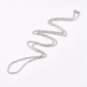 Non-Tarnish 304 Stainless Steel Cable Chain Necklaces