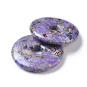 Synthetic Silver Line and Regalite/Imperial Jasper/Sea Sediment Jasper Big Pendants