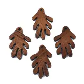 Autumn Theme Natural Walnut Wood Pendants