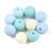 Rubberized Style Imitated Silicone Acrylic Beads