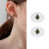 1 Pair Brass Micro Pave Cubic Zirconia Stud Earrings