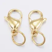Ion Plating(IP) 304 Stainless Steel Lobster Claw Clasps
