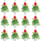 20Pcs Christmas Tree Glass Pendants