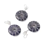 Synthetic Blue Goldstone Big Pendants
