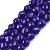 Opaque Solid Color Glass Beads Strands