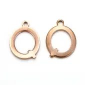 Ion Plating(IP) 304 Stainless Steel Alphabet Charms